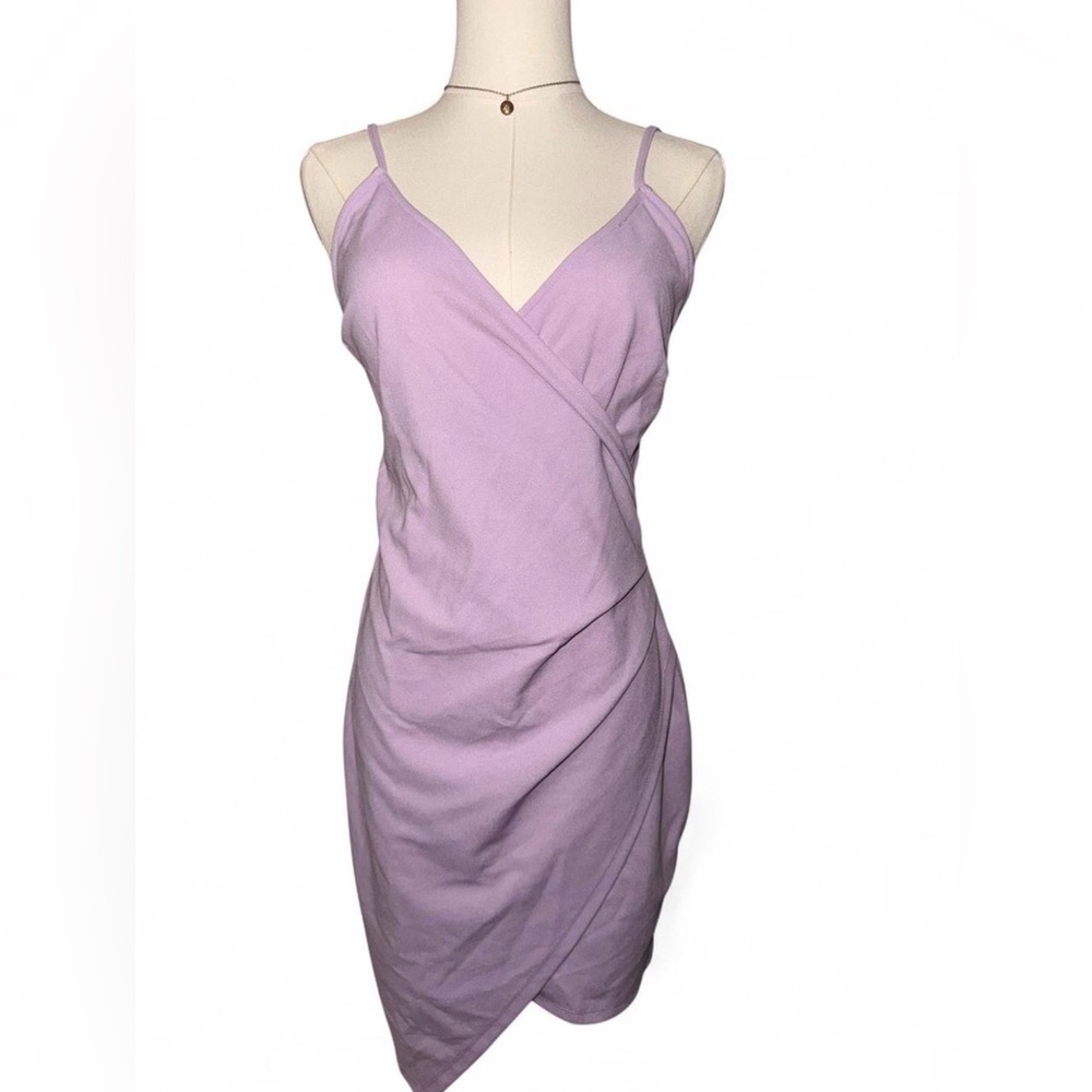Soft Lavender Wrap Dress